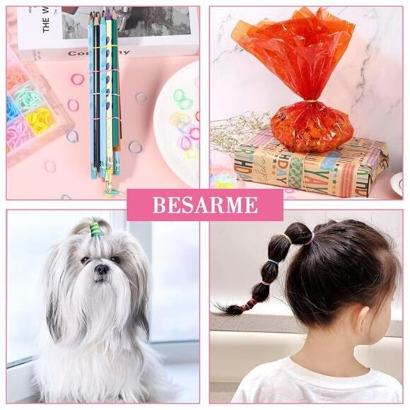 28 Colors Rubber Bands for Hair with 7 Hair Styling Tools 2100 Pcs Ponytail - Picture 7 of 8